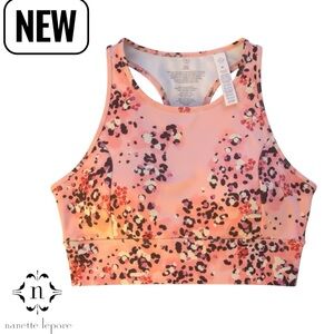 ⭐️NEW Nannette Lepore Pink and Black Floral Activewear Top